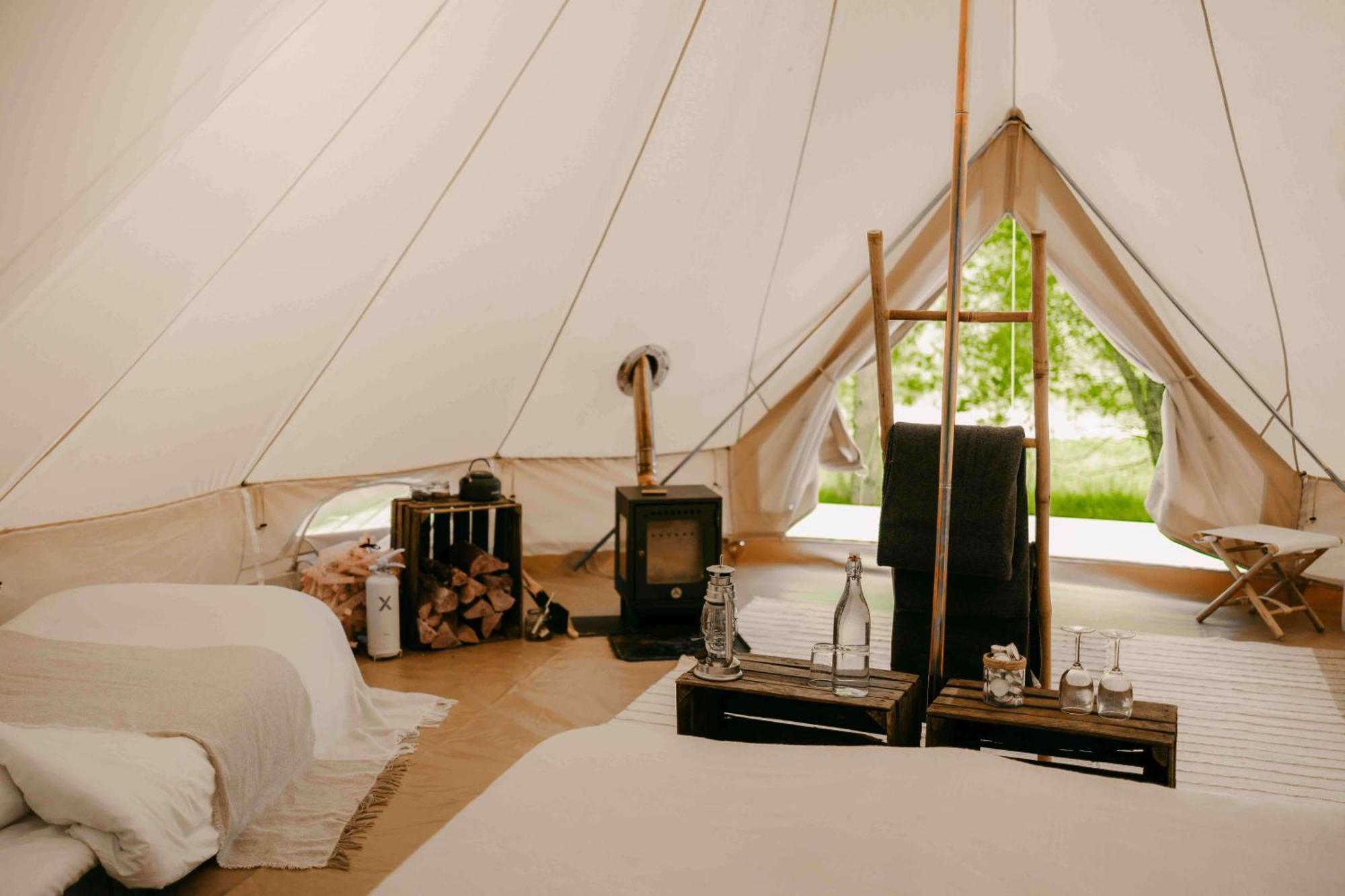Falkeroed - Lyxig Glamping I Naturreservat Ink Frukost 그레베스타드 외부 사진