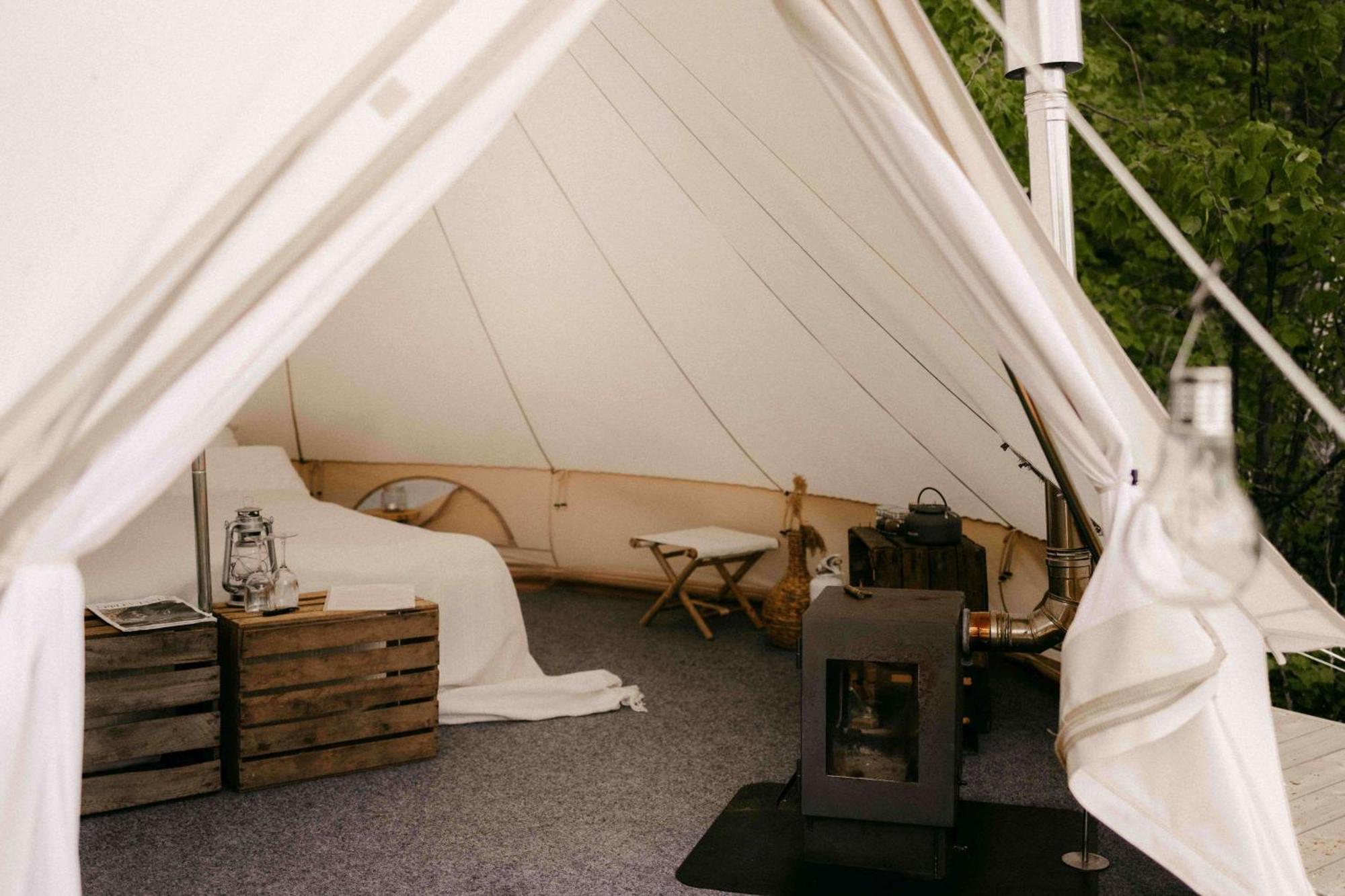 Falkeroed - Lyxig Glamping I Naturreservat Ink Frukost 그레베스타드 외부 사진